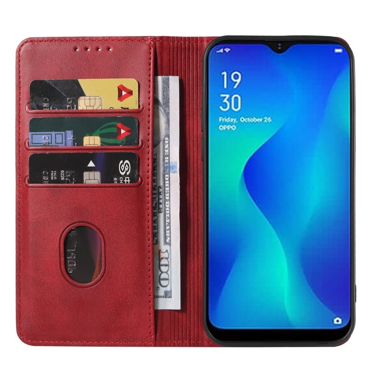For OPPO A1k Magnetic Closure Leather Phone Case