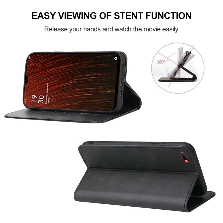 For OPPO A5s Magnetic Closure Leather Phone Case