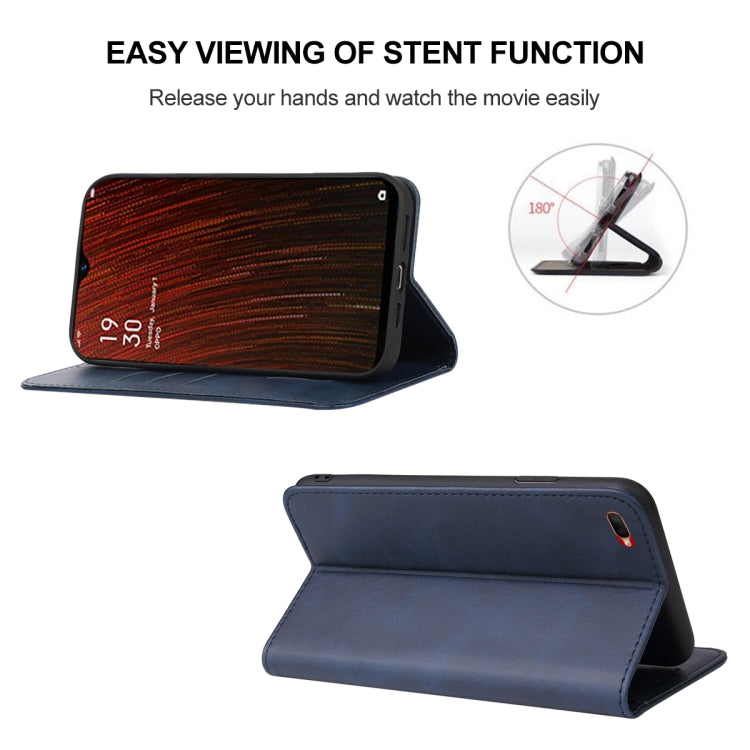 For OPPO A5s Magnetic Closure Leather Phone Case