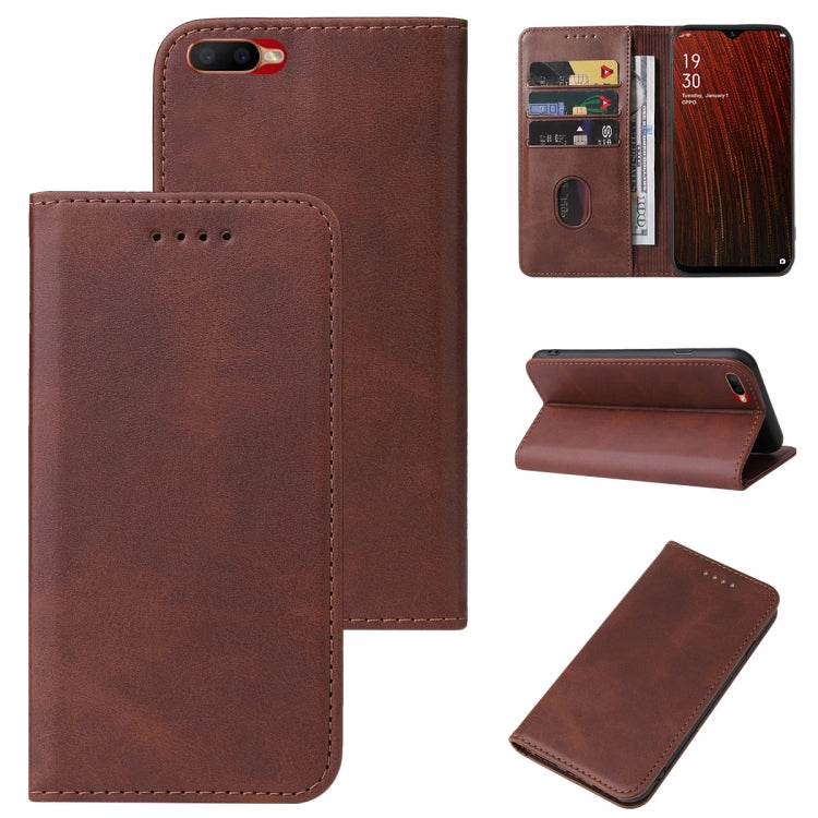For OPPO A5s Magnetic Closure Leather Phone Case
