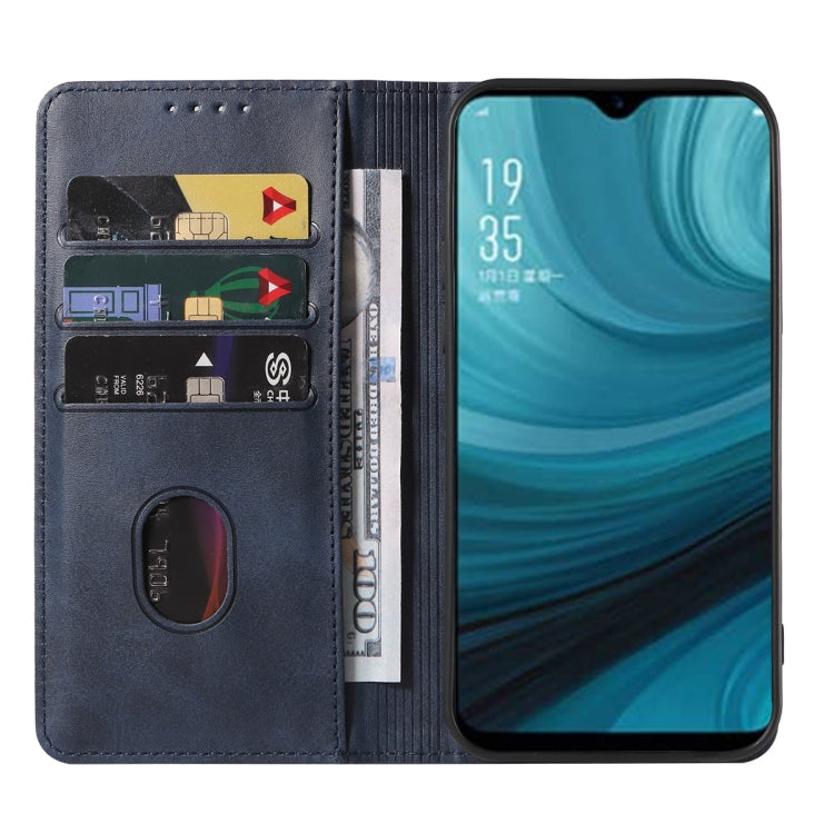 For OPPO A7n Magnetic Closure Leather Phone Case