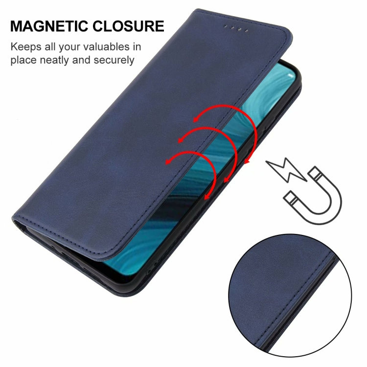 For OPPO A7n Magnetic Closure Leather Phone Case