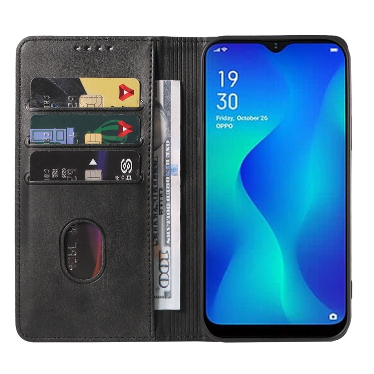 For OPPO A11k Magnetic Closure Leather Phone Case