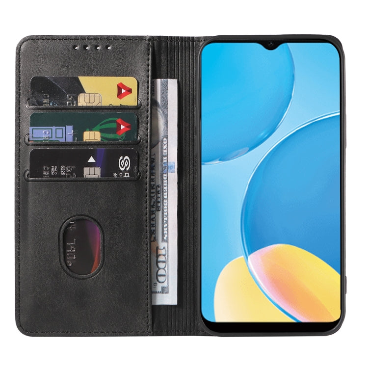 For OPPO A15s Magnetic Closure Leather Phone Case