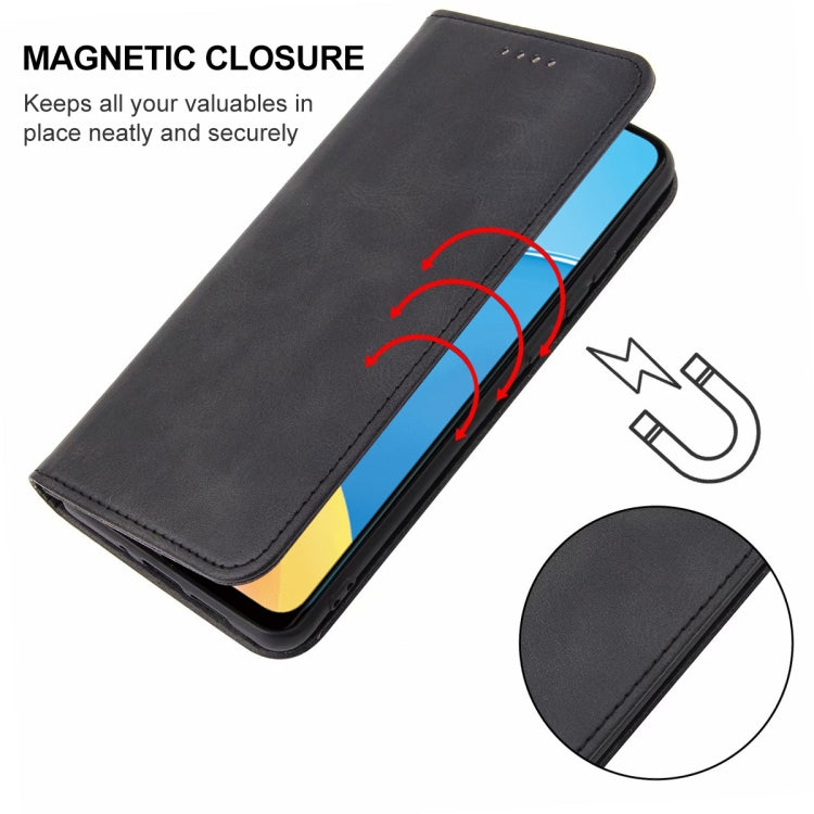 For OPPO A15s Magnetic Closure Leather Phone Case