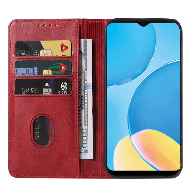 For OPPO A15s Magnetic Closure Leather Phone Case