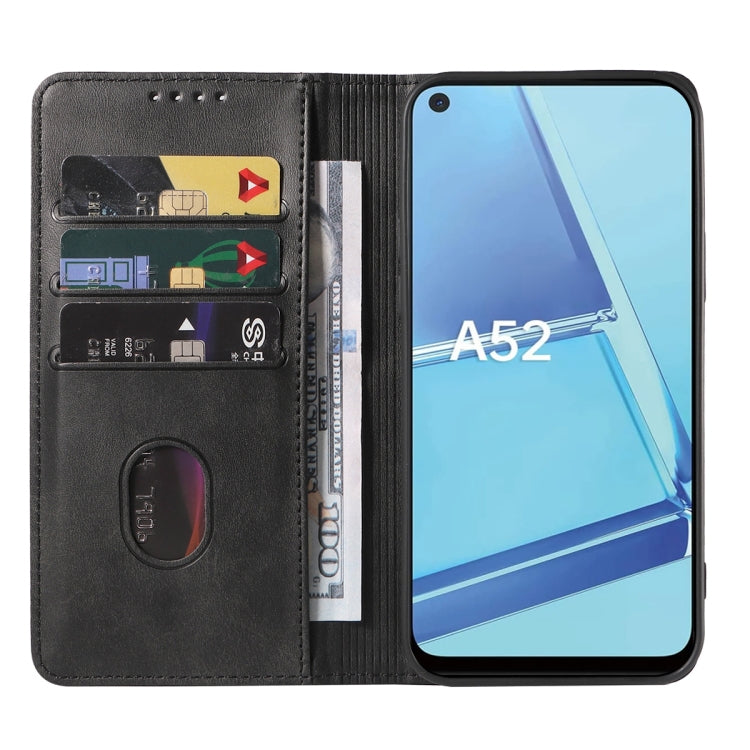 For OPPO A52 Magnetic Closure Leather Phone Case
