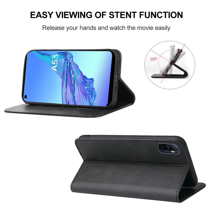 For OPPO A53 Magnetic Closure Leather Phone Case