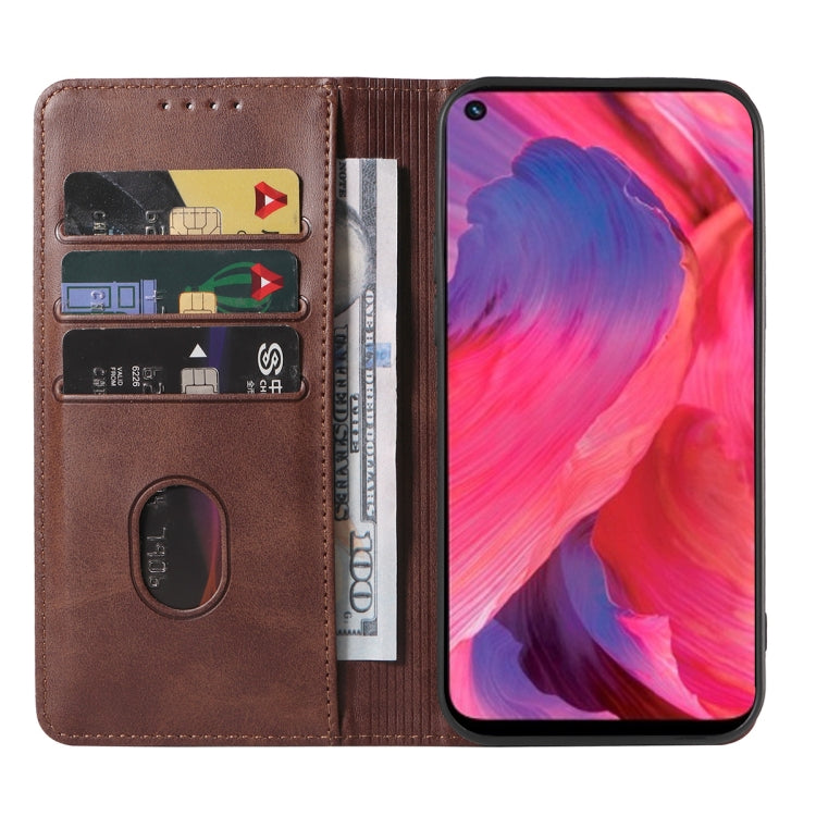 For OPPO A54 Magnetic Closure Leather Phone Case