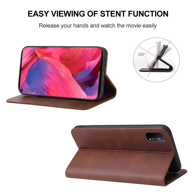 For OPPO A54 Magnetic Closure Leather Phone Case