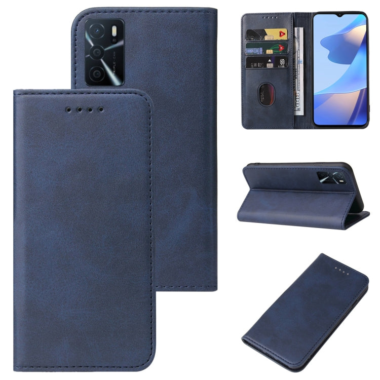 For OPPO A54s Magnetic Closure Leather Phone Case