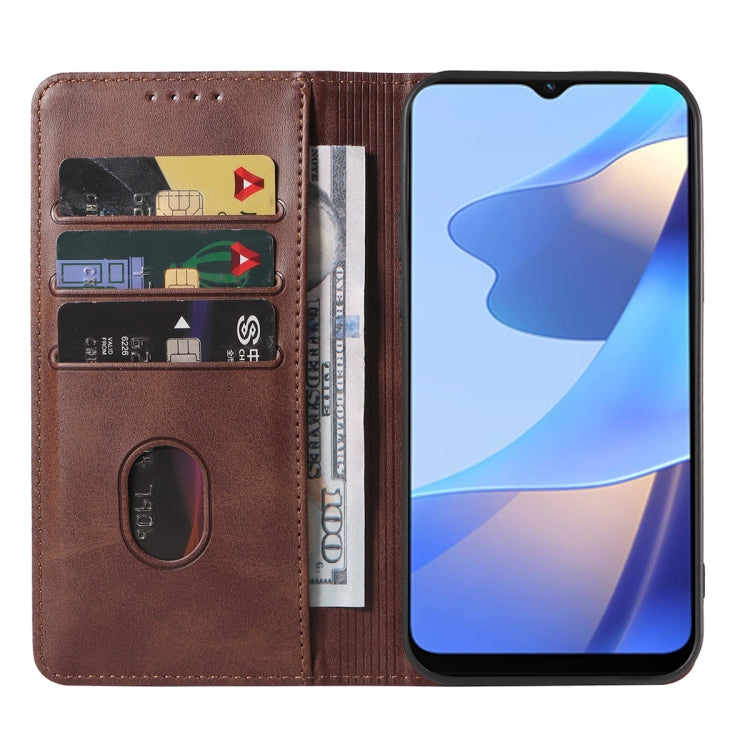 For OPPO A54s Magnetic Closure Leather Phone Case