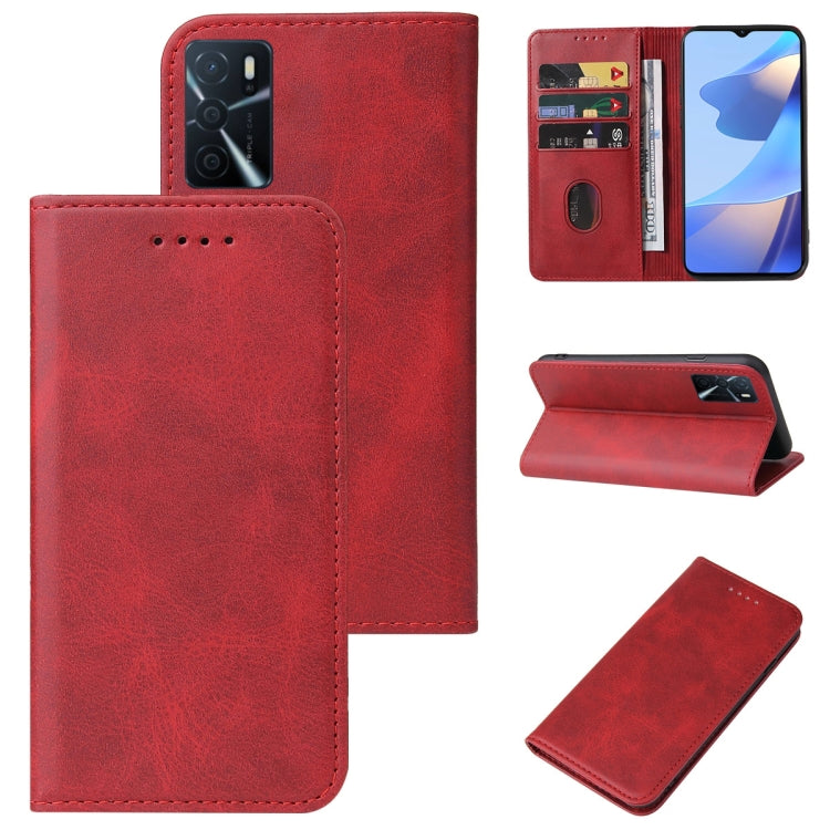 For OPPO A54s Magnetic Closure Leather Phone Case