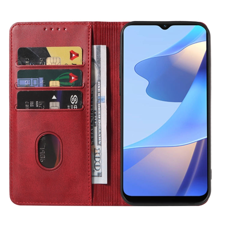 For OPPO A54s Magnetic Closure Leather Phone Case