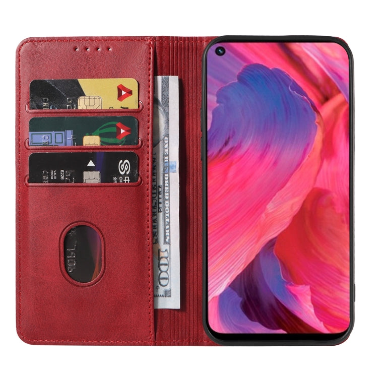 For OPPO A74 5G Magnetic Closure Leather Phone Case
