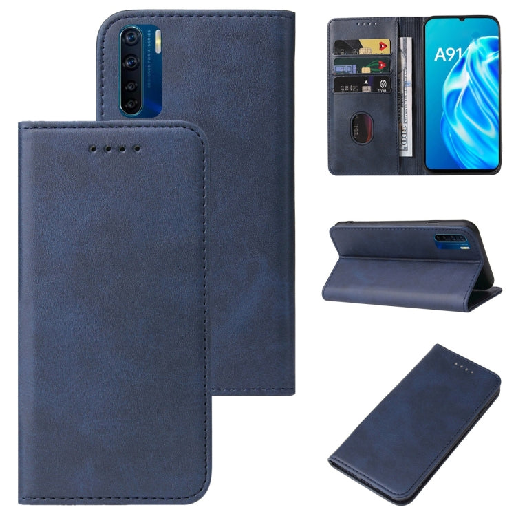 For OPPO A91 Magnetic Closure Leather Phone Case