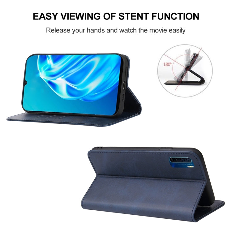 For OPPO A91 Magnetic Closure Leather Phone Case