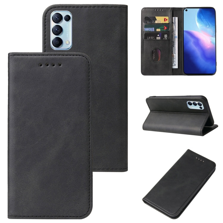 For OPPO Reno5 5G Magnetic Closure Leather Phone Case