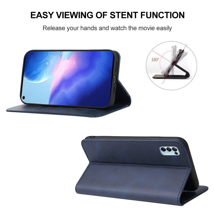 For OPPO Reno5 5G Magnetic Closure Leather Phone Case