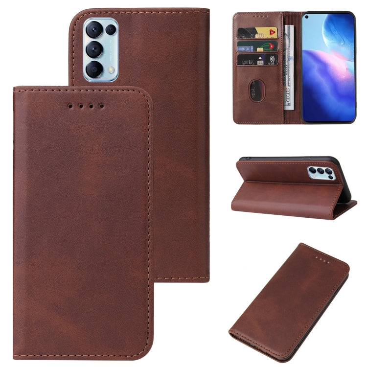 For OPPO Reno5 5G Magnetic Closure Leather Phone Case