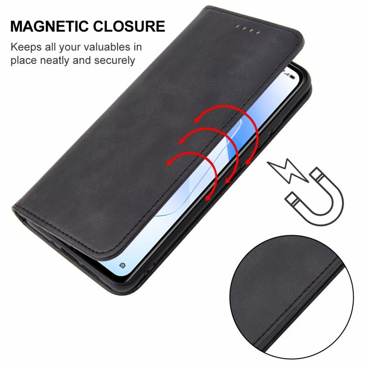 For OPPO A55s 5G / CPH2309 Magnetic Closure Leather Phone Case