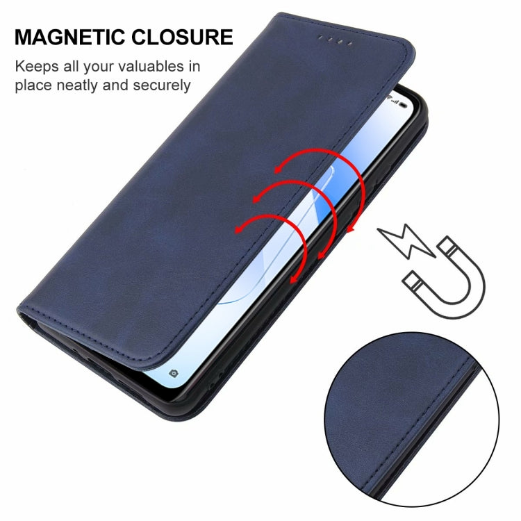 For OPPO A55s 5G / CPH2309 Magnetic Closure Leather Phone Case