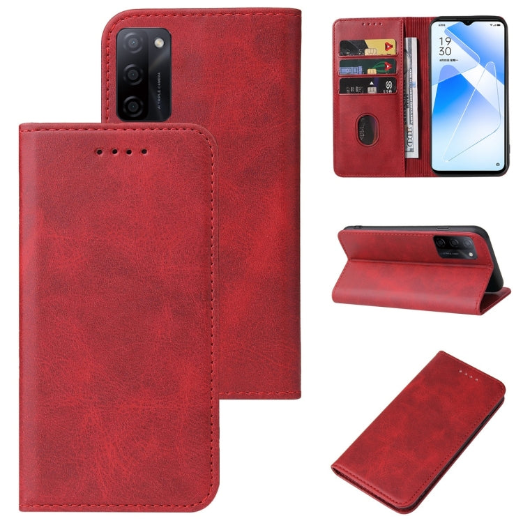 For OPPO A55s 5G / CPH2309 Magnetic Closure Leather Phone Case