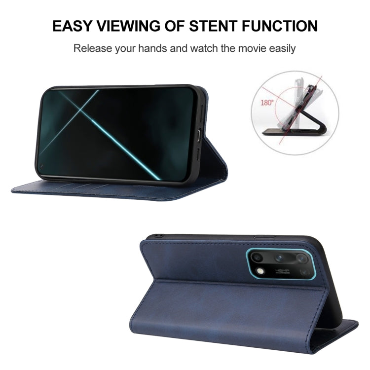 For OPPO K7x Magnetic Closure Leather Phone Case