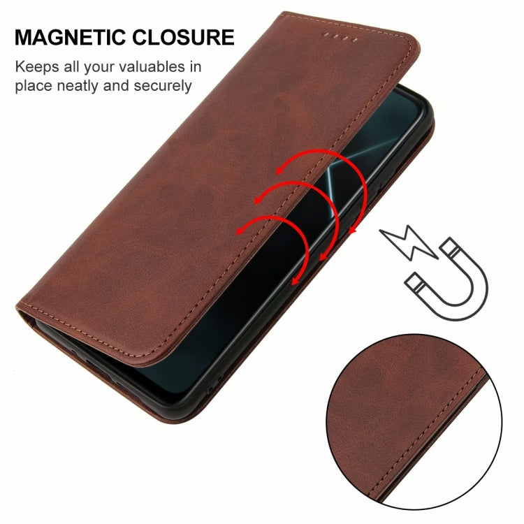 For OPPO K7x Magnetic Closure Leather Phone Case