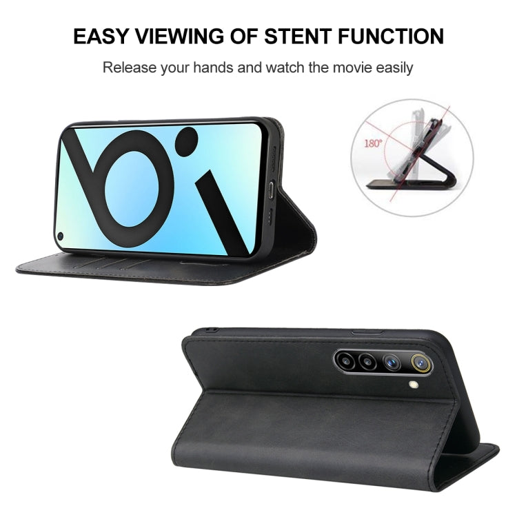 For Realme 6i India Magnetic Closure Leather Phone Case
