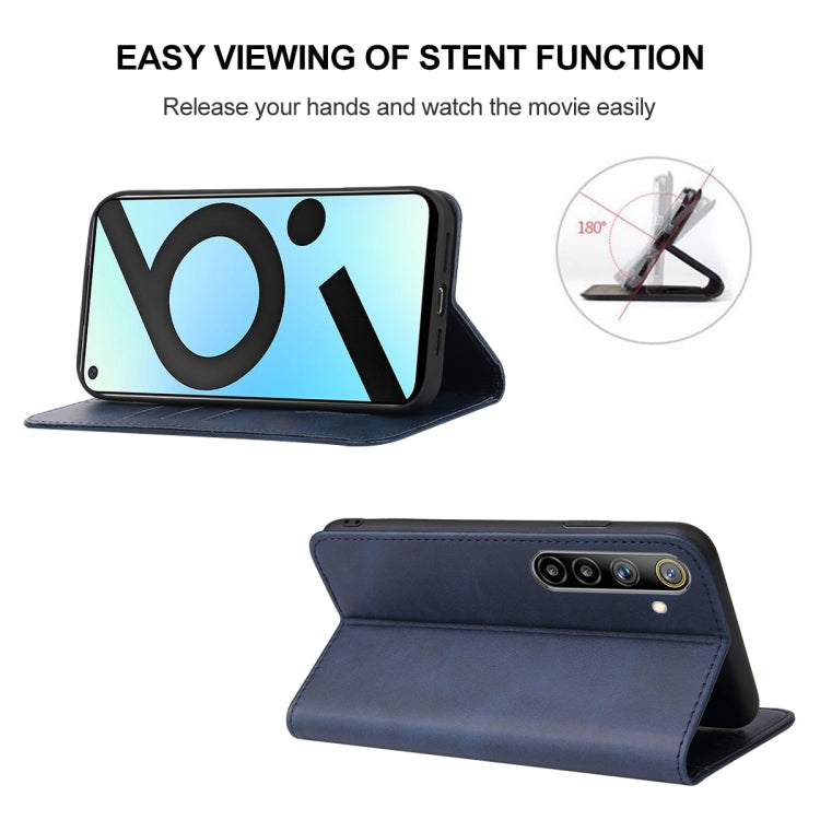 For Realme 6i India Magnetic Closure Leather Phone Case