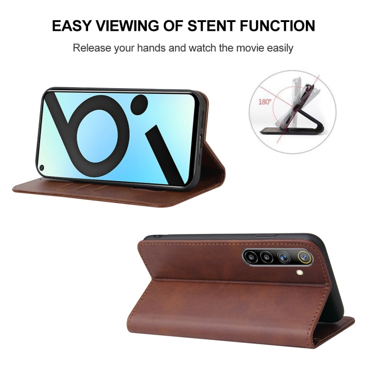 For Realme 6i India Magnetic Closure Leather Phone Case