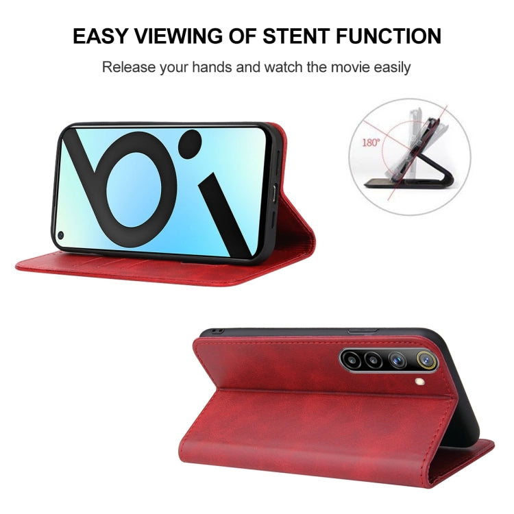 For Realme 6i India Magnetic Closure Leather Phone Case