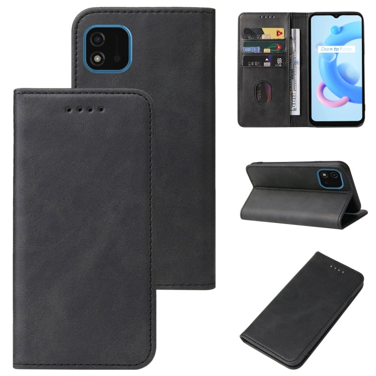 For Realme C11 2021 Magnetic Closure Leather Phone Case