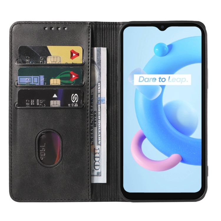 For Realme C11 2021 Magnetic Closure Leather Phone Case