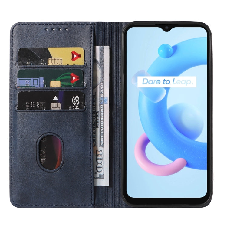 For Realme C11 2021 Magnetic Closure Leather Phone Case