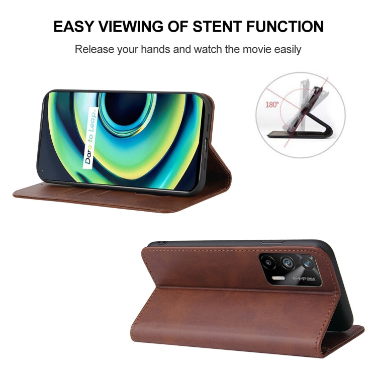 For Realme GT 5G / GT Neo2T / Q3 Pro 5G Magnetic Closure Leather Phone Case