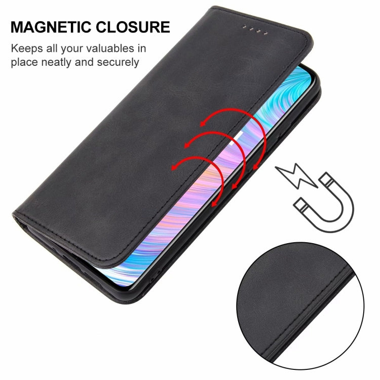 For Realme Q2 Magnetic Closure Leather Phone Case