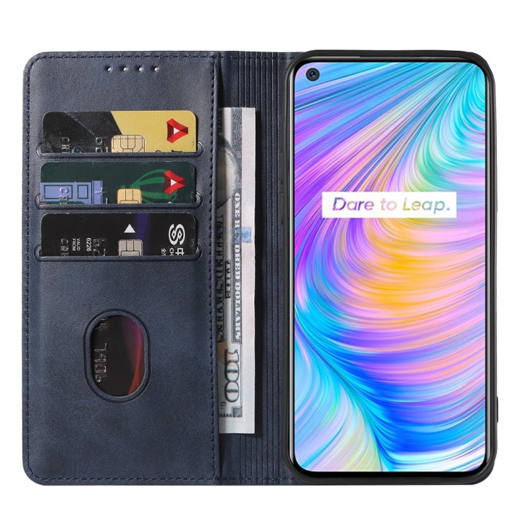 For Realme Q2 Magnetic Closure Leather Phone Case