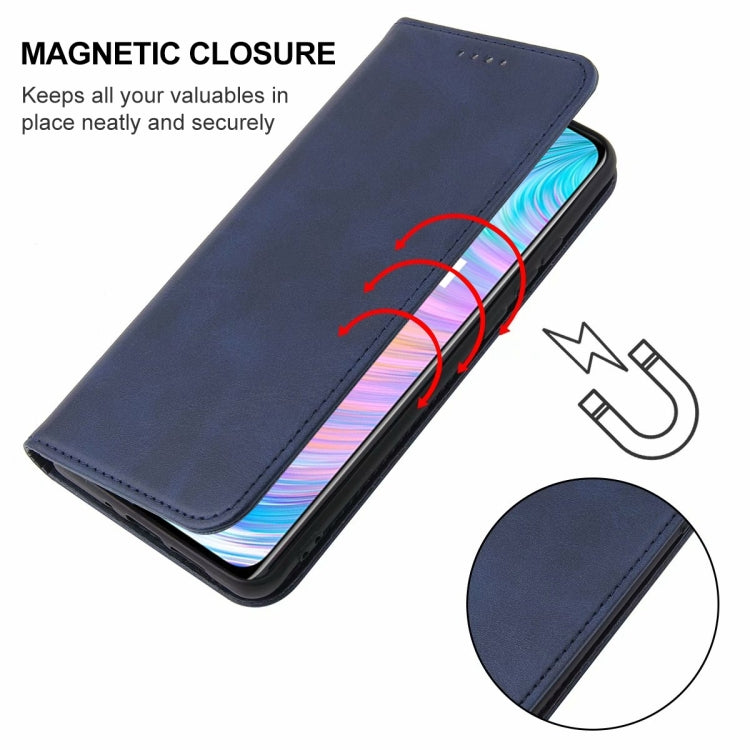 For Realme Q2 Magnetic Closure Leather Phone Case