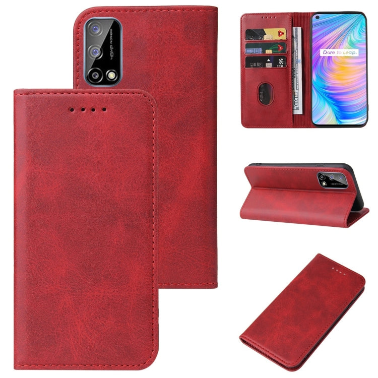 For Realme Q2 Magnetic Closure Leather Phone Case