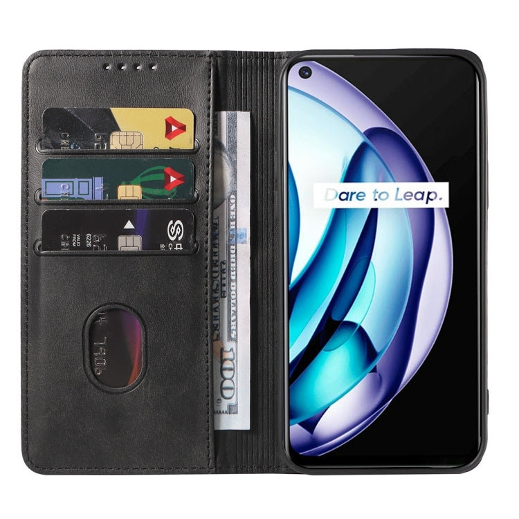 For Realme Q3t Magnetic Closure Leather Phone Case