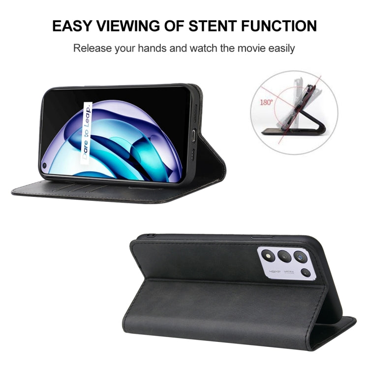 For Realme Q3t Magnetic Closure Leather Phone Case