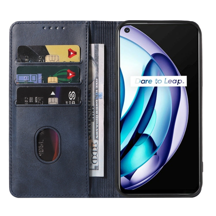 For Realme Q3t Magnetic Closure Leather Phone Case
