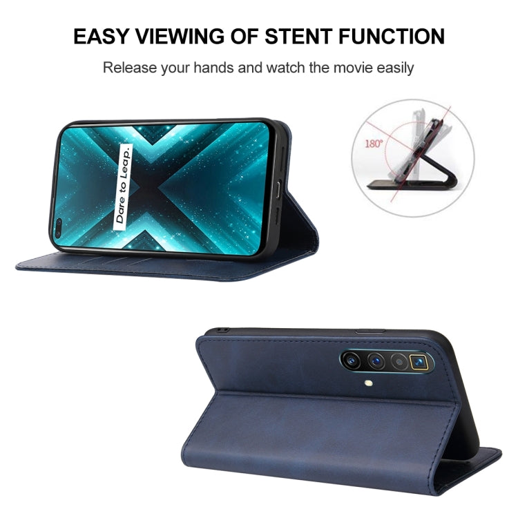For Realme X3 SuperZoom Magnetic Closure Leather Phone Case