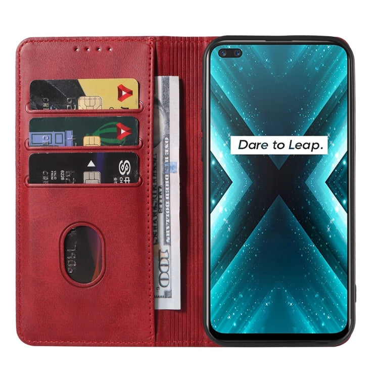 For Realme X3 SuperZoom Magnetic Closure Leather Phone Case
