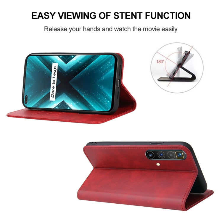 For Realme X3 SuperZoom Magnetic Closure Leather Phone Case