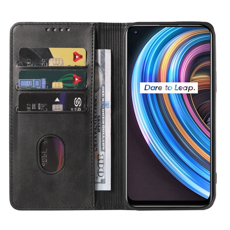 For Realme X7 / Q2 Pro Magnetic Closure Leather Phone Case
