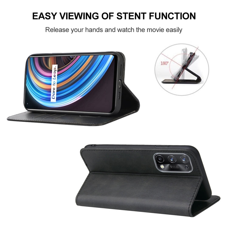 For Realme X7 / Q2 Pro Magnetic Closure Leather Phone Case