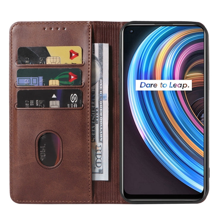 For Realme X7 / Q2 Pro Magnetic Closure Leather Phone Case